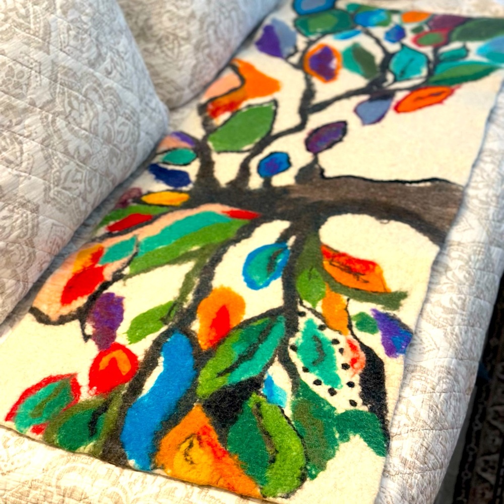 Wool felt rug
